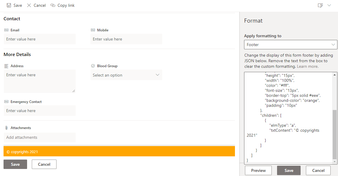 How to customize SharePoint Modern list form using JSON formatting